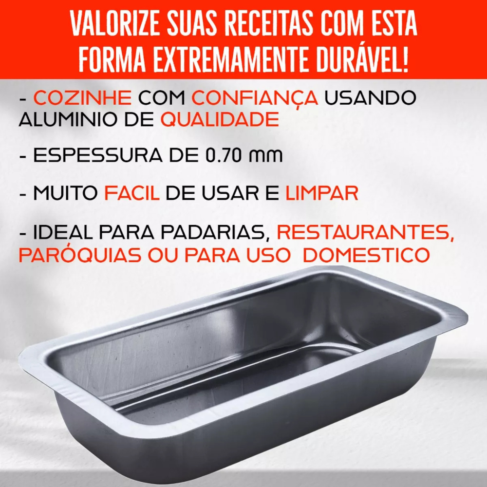 Kit 15 Formas Assadeira Pão Caseiro Gelo E Bolo Inglês N°3
