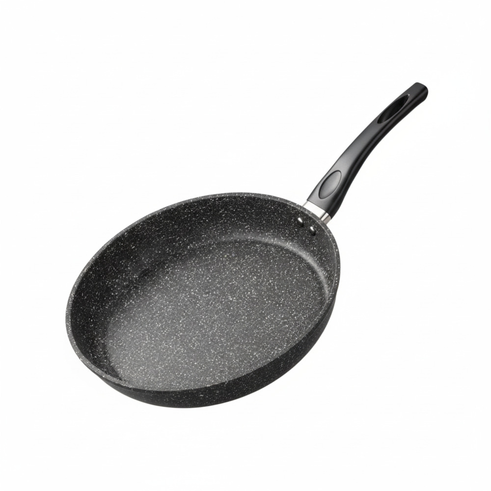 Frigideira CarbonStone N22 de aço carbono com revestimento antiaderente de granito.