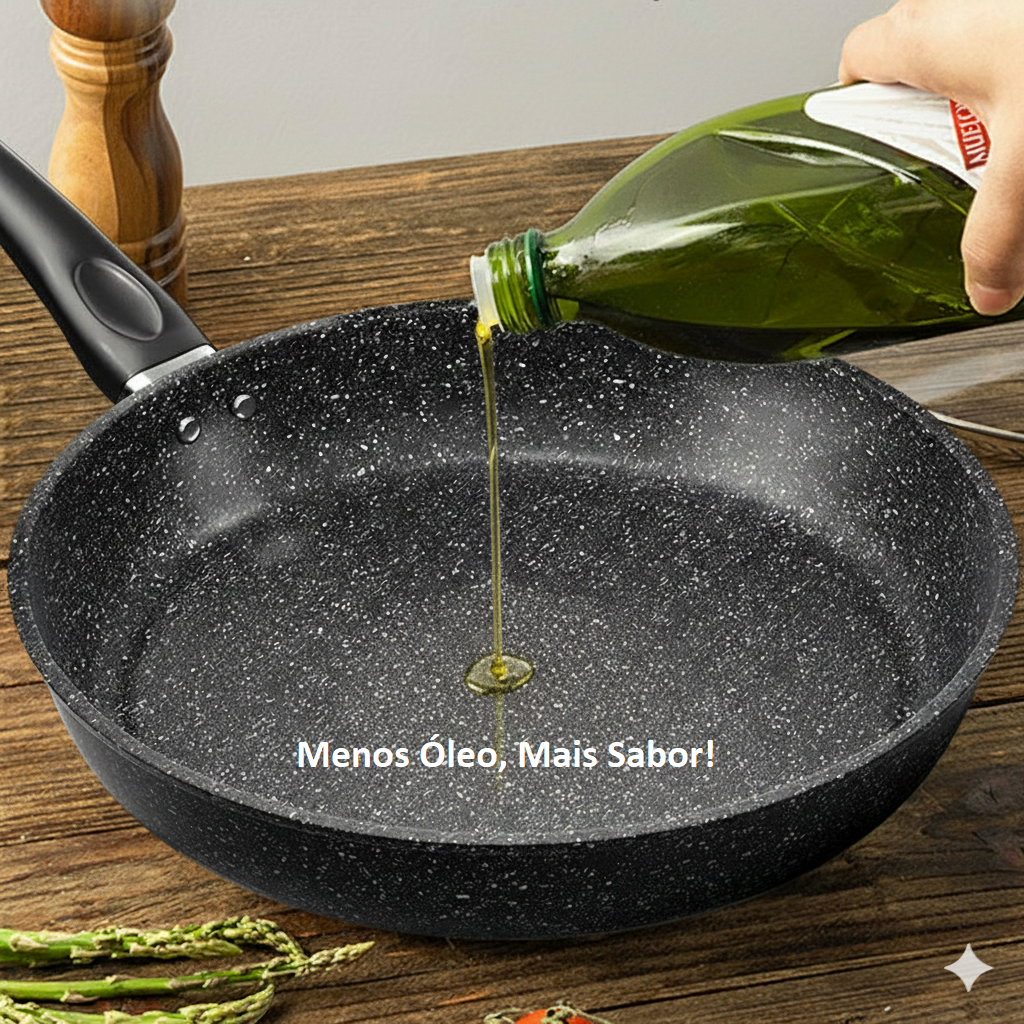 Frigideira CarbonStone Aço Carbono Com Revestimento de Granito N22