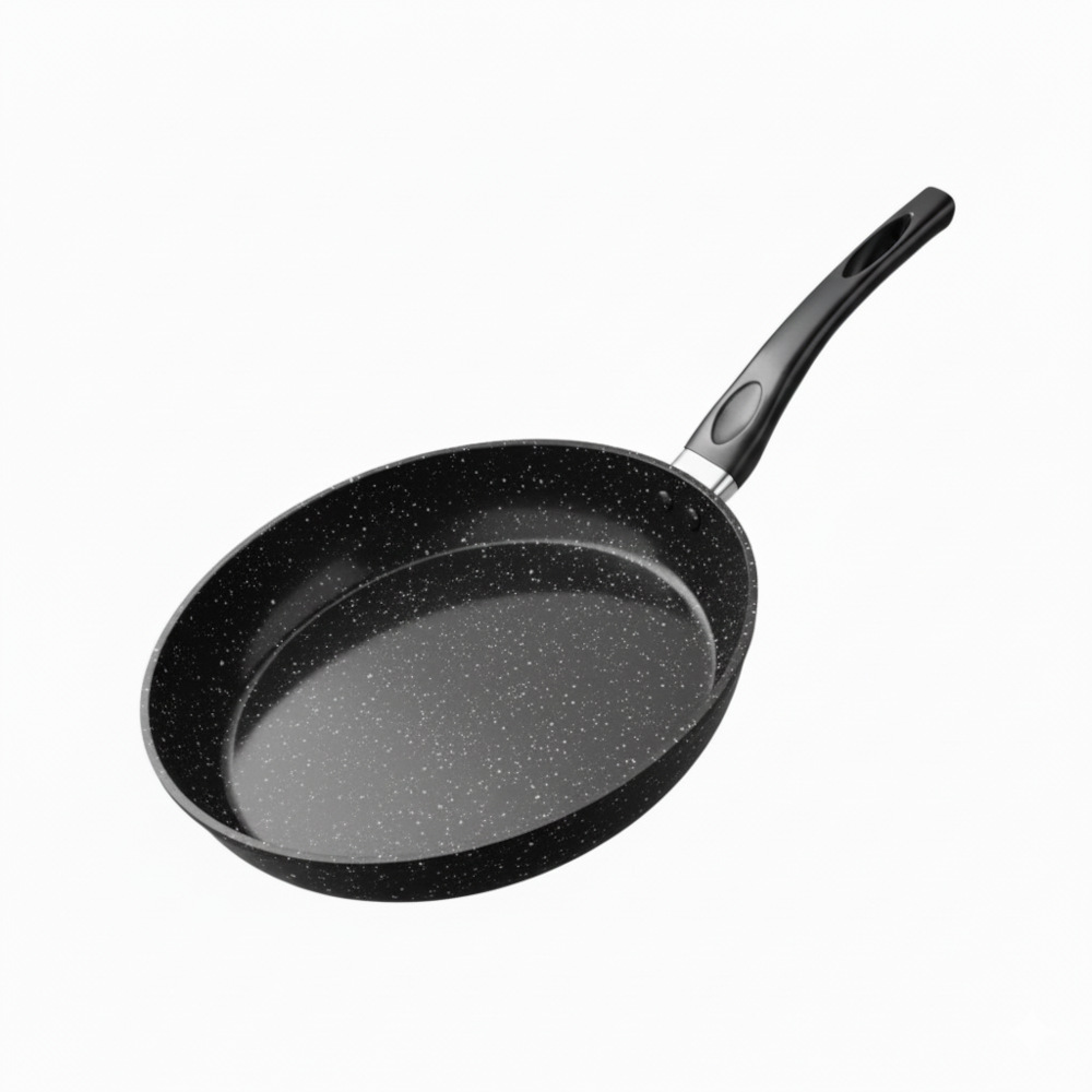 Frigideira de granito esmaltada de 22cm preta com núcleo de aço carbono